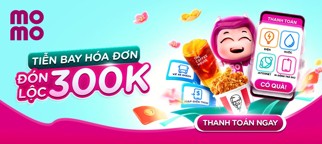 THANH TOÁN HÓA ĐƠN NƯỚC QUA MOMO, ĐÓN GÓI QUÀ KHỦNG 300K